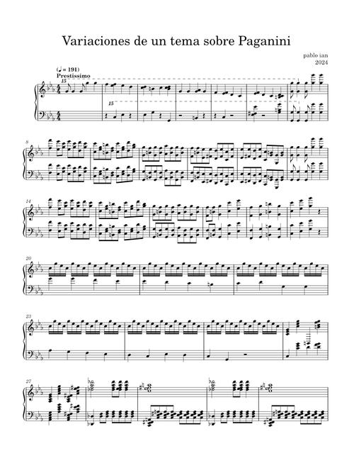 Variaciones Sobre Un Tema de Paganini/Pablo Ian