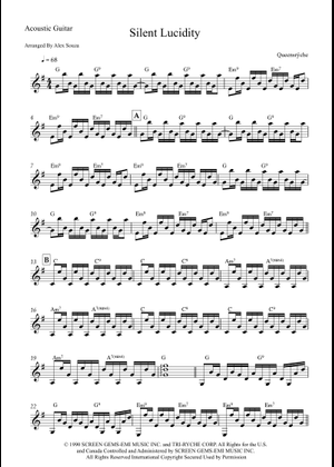 Silent Lucidity - Queensrÿche (for Mandolin) Sheet Music and Tab