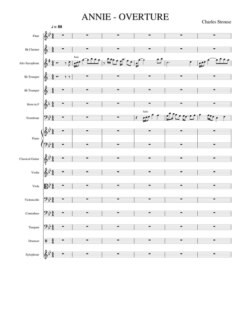 Annie the Musical – Charles Strouse ANNIE - OVERTURE