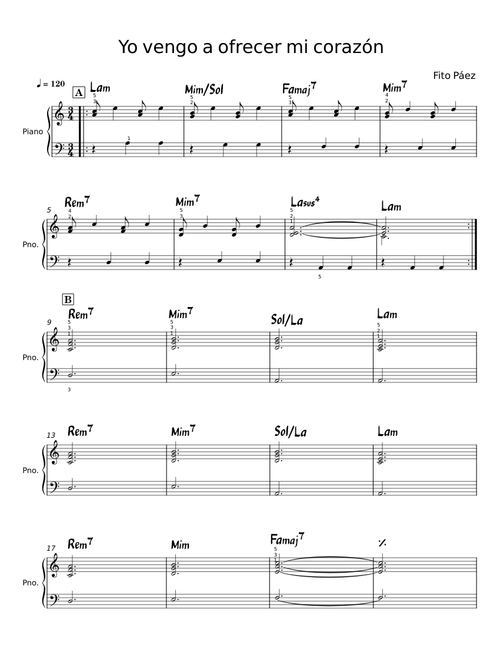 Yo vengo a ofrecer mi corazon - Fito Páez - Para SOMATOTROPA - LAm