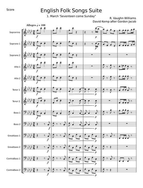 English Folk Songs Suite - R. Vaughn Williams