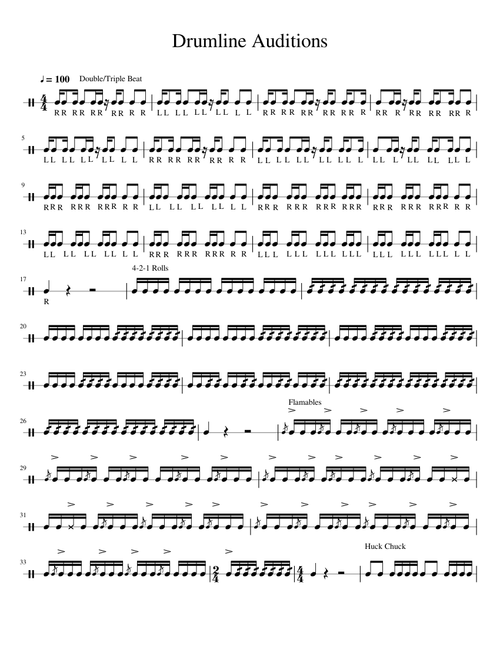 Drumline Auditions