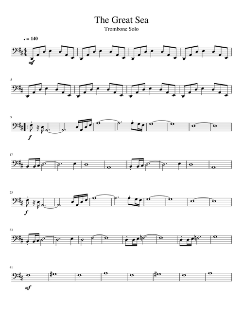 LoZ Wind Waker: The Great Sea - Trombone Solo