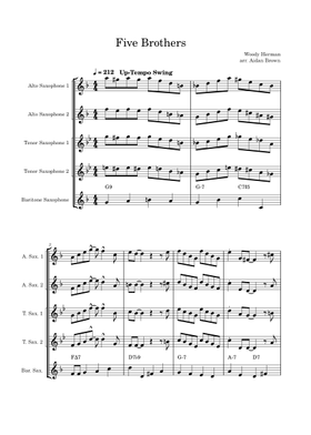 ビッグバンド譜面：フォー・ブラザース/ウディ・ハーマン