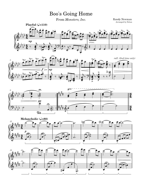 Boos Going Home – Randy Newman
