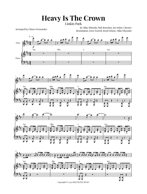 Heavy Is The Crown (Arr. Glauco Fernandes) - Linkin Park (Flute and Piano)