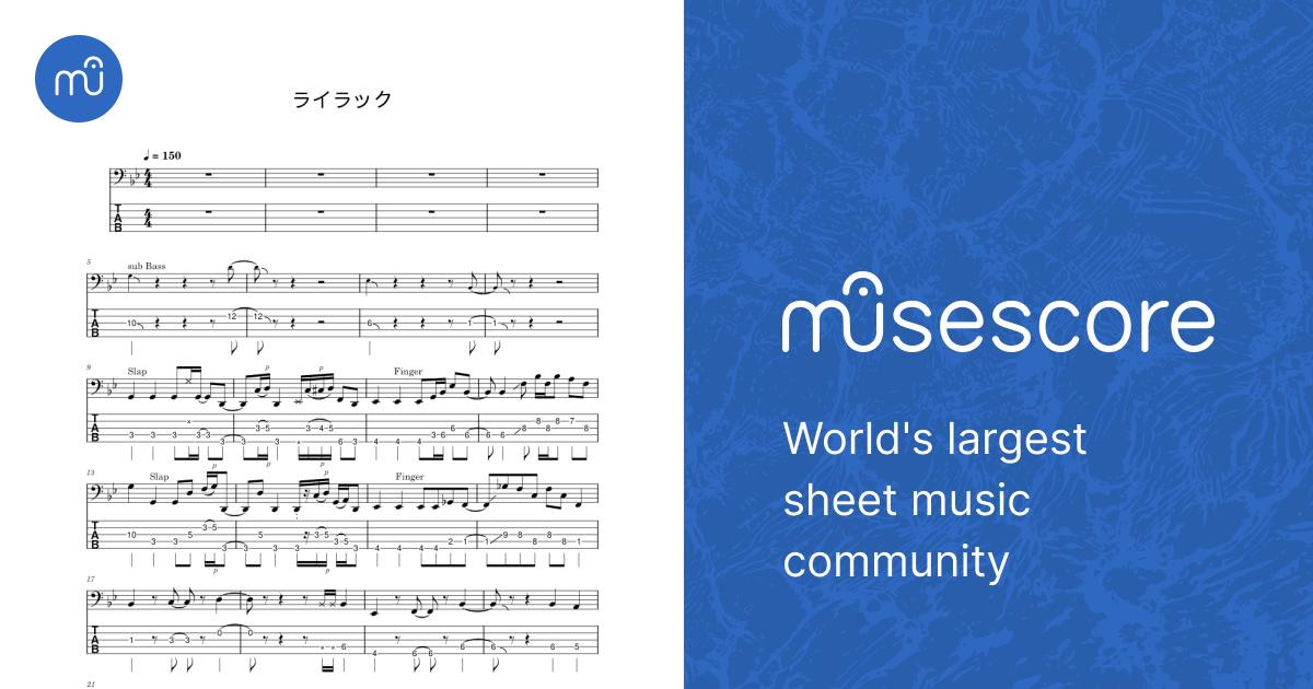 ライラック – Mrs. GREEN APPLE ライラック Bass Tab (5 strings
