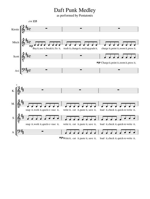Daft Punk Medley (Pentatonix)