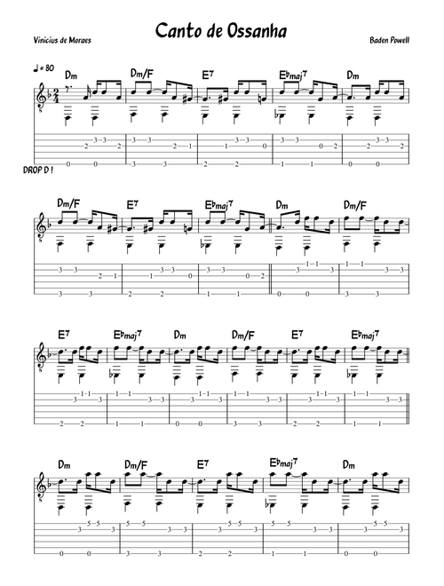 Canto de Ossanha (guitare)