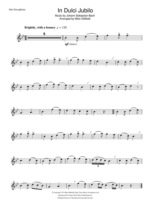 In Dulci Jubilo - Mike Oldfield (Alto Sax Solo)