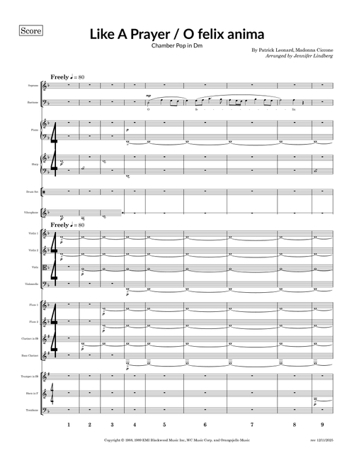 Like A Prayer (Arr. Jennifer Lindberg) - Madonna (Large Ensemble)