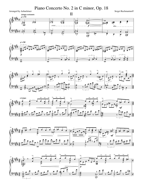 [Rachmaninoff] Piano Concerto No. 2, Op. 18 (2nd Movement)