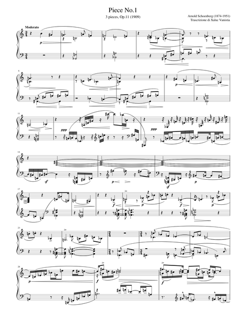 A. Schoenberg - i. Drei Klavierstucke Op.11