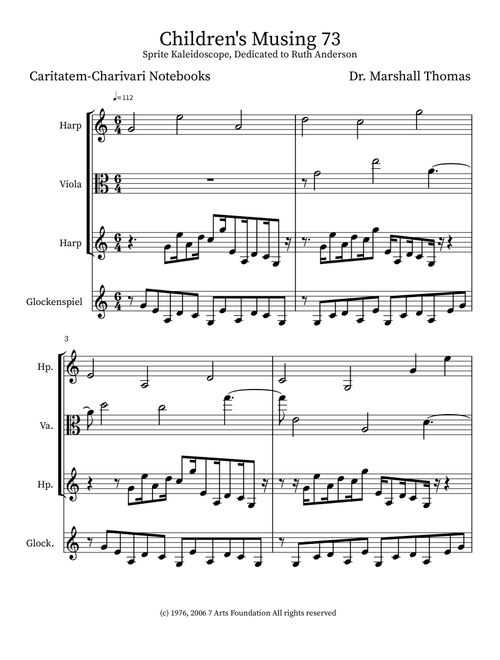 Children's Musing 73 - Celebrity Chamber Players (Small Ensemble)