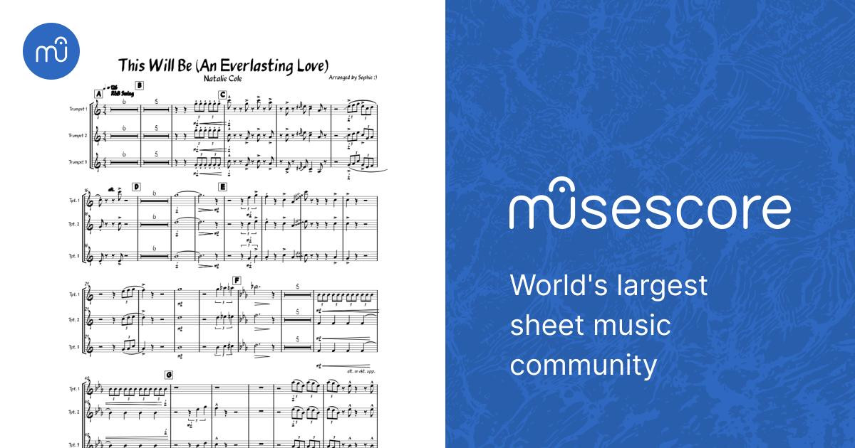 This will be an everlasting love, trumpetpartitur Sheet Music for