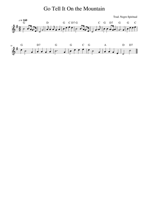 Traditional music - Go Tell It On the Mountain