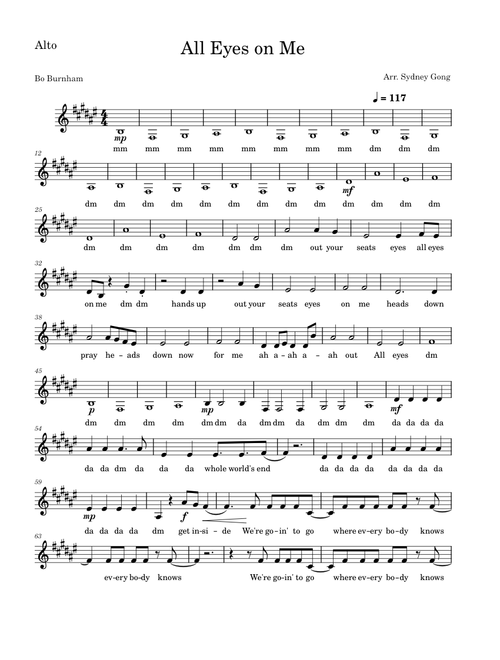 All Eyes On Me Alto