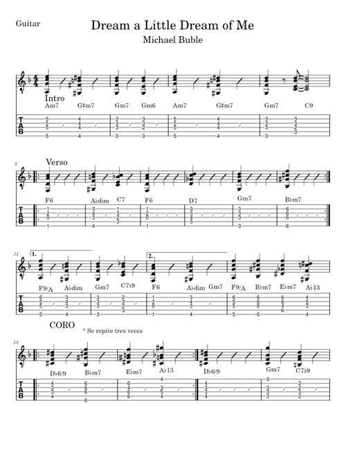 Dream A Little Dream Of Me – Michael Bublé