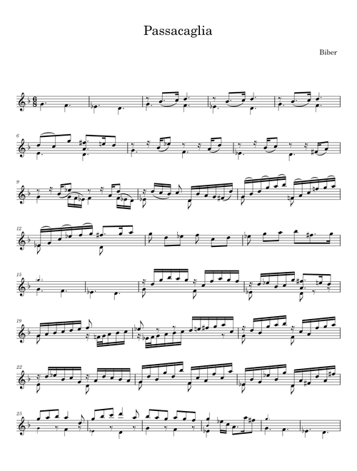 Passacaglia - Heinrich Ignaz Franz von Biber