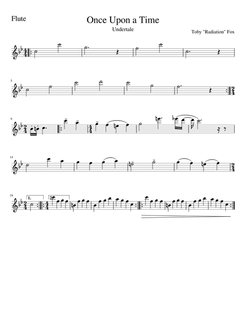 Once Upon a Time (Undertale) for Flute