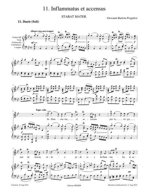 Stabat Mater, P.77 (11. Inflammatus et accensus) - Giovanni Battista Pergolesi