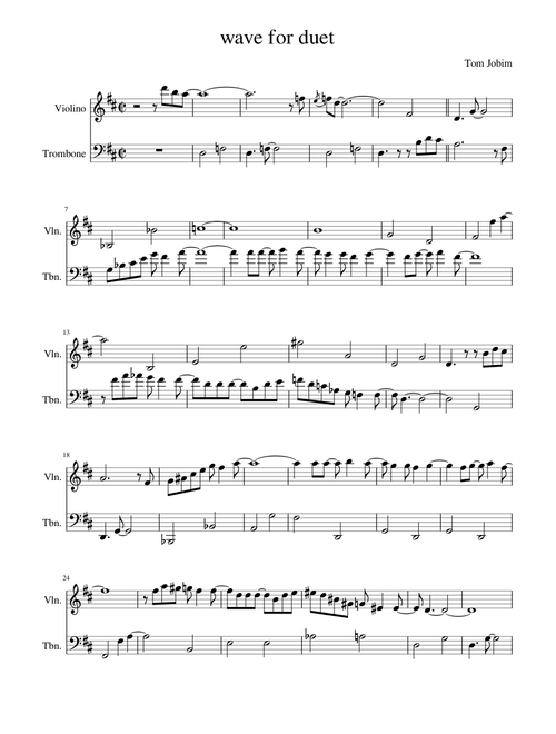 Wave for duet - Tom Jobim