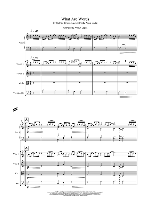 What Are Words (Arr. Amauri Lopes) - Chris Medina (String Ensemble)