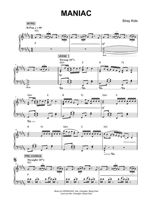 MANIAC - Stray Kids (Piano)