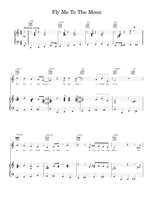 Fly me to the moon - Frank Sinatra (Piano-Voice)