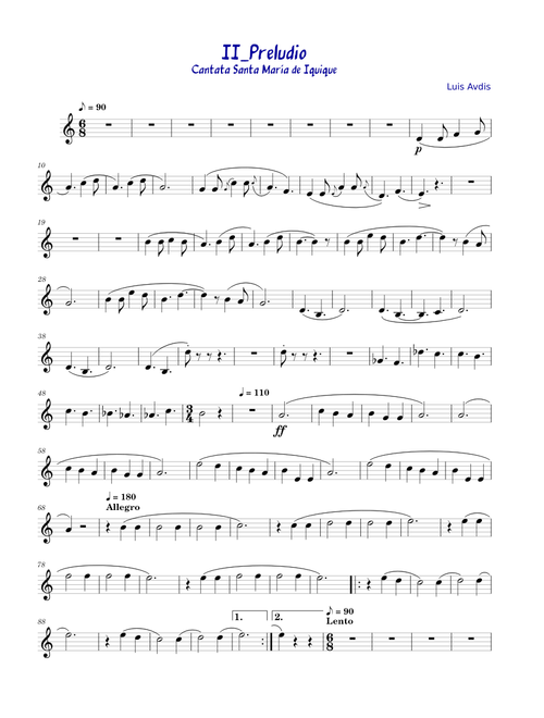 II_Preludio - Quena II - Cantata Santa María de Iquique