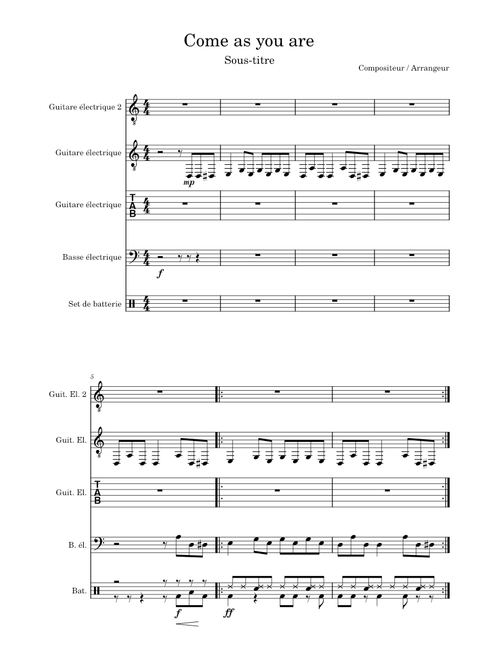 Come as you are – Nirvana Come as you are (original)