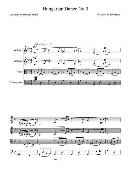 Hungarian Dance no.5 for String Orchestra