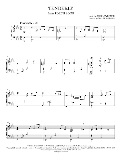 Tenderly - Frank Churchill, Jack Lawrence (Piano Solo)