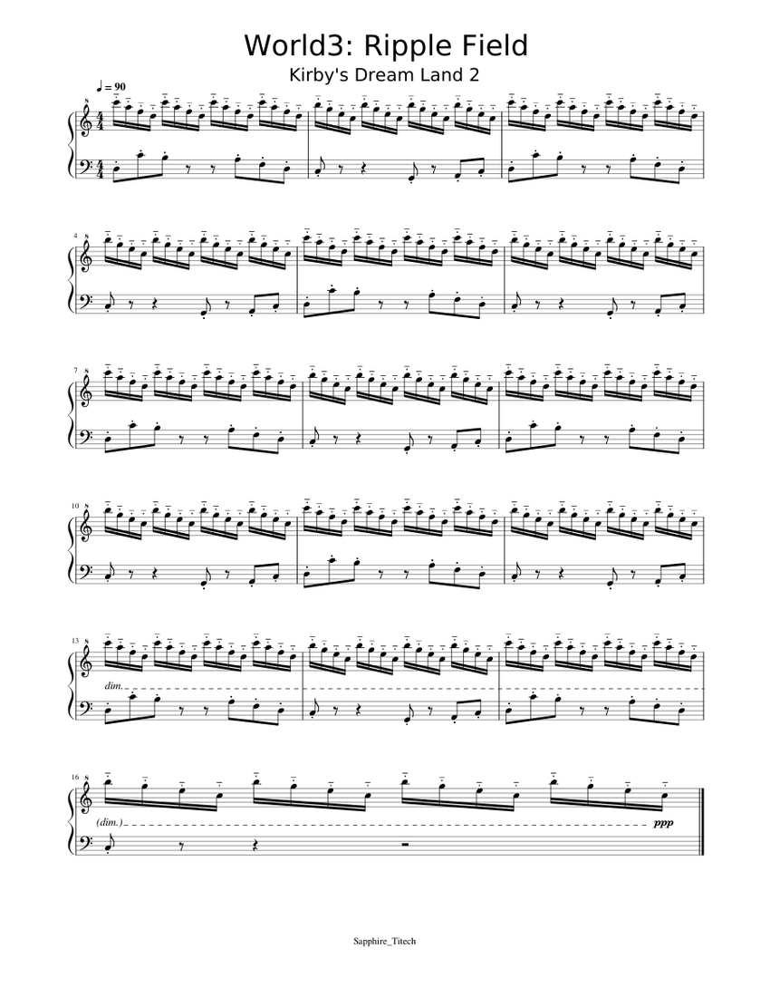 Ripple Field map Sheet Music for Piano (Solo) | MuseScore.com