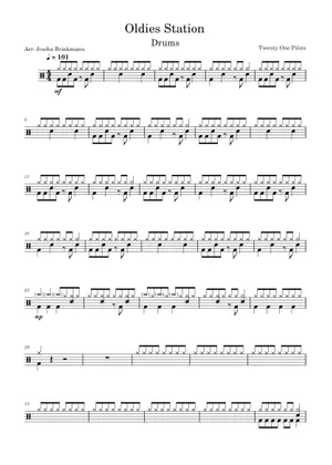 Oldies Station – Twenty One Pilots Sheet Music for Drum group Oldies Station – Twenty One Pilots Sheet Music for Drum group