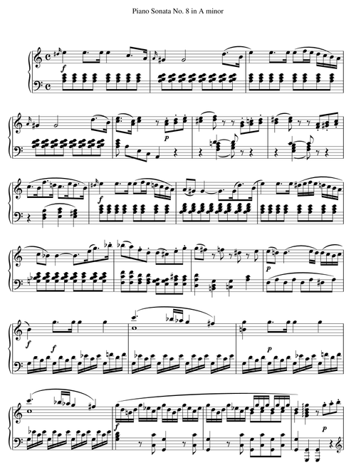 Piano Sonata No. 8 in A Minor, K. 310 — I. Allegro maestoso (Arr. Hunter) - Wolfgang Amadeus Mozart (Piano Solo)