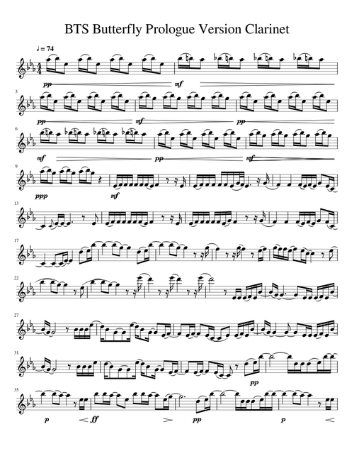 BTS Butterfly Prologue Version Clarinet