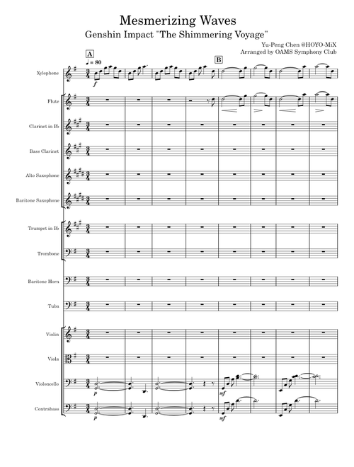 Mesmerizing Waves – Yu-Peng Chen (Genshin Impact "The Shimmering Voyage") - arranged by OAMSSC