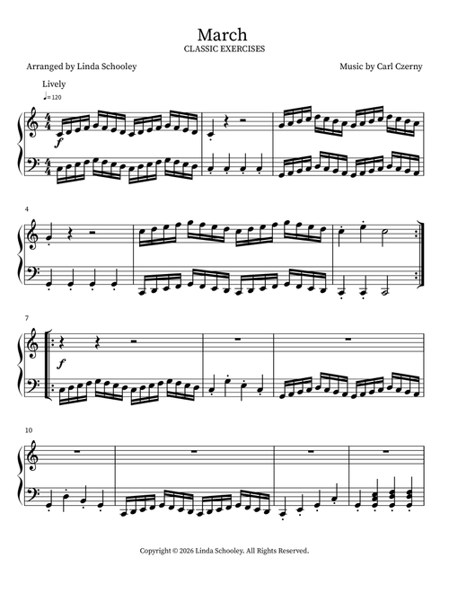 March (Arr. Linda Schooley) - Carl Czerny (Etude)