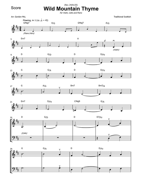 Wild Mountain Thyme (Arr. Gordon McLaren) - Traditional Scottish (String Ensemble)