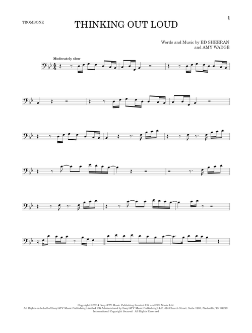 Thinking Out Loud - Ed Sheeran (Trombone Solo)