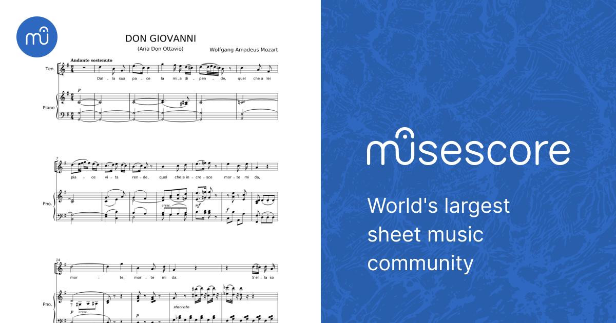 Don Giovanni, K.527 - Wolfgang Amadeus Mozart Sheet Music for