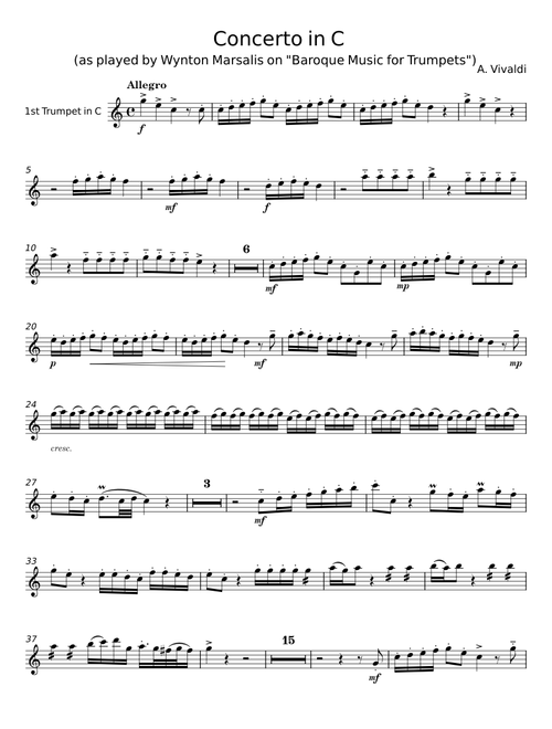 Concerto for 2 Trumpets in C major, RV 537 - Antonio Vivaldi