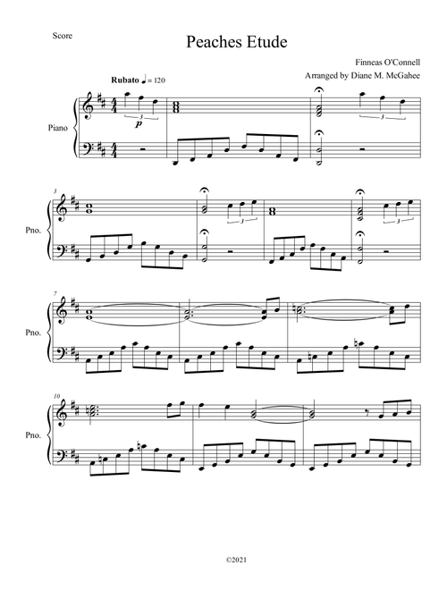 Peaches Etude (Arr. Diane M. McGahee) - FINNEAS (Small Ensemble)