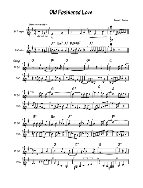 Old Fashioned Love Trumpet-clar. duet