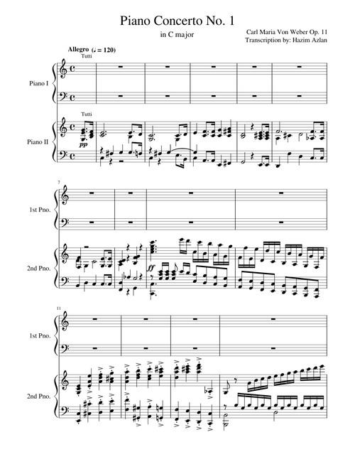 Piano Concerto No. 1 (Carl Maria von Weber) 1st Movement
