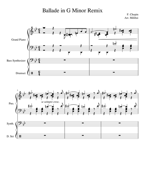 Ballade No. 1 in G minor, op 23 – Frédéric Chopin Ballade in G Minor Remix