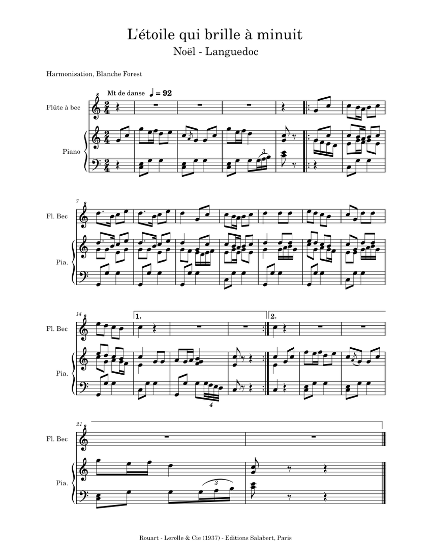 L #39 étoile qui brille à minuit piano tutorial