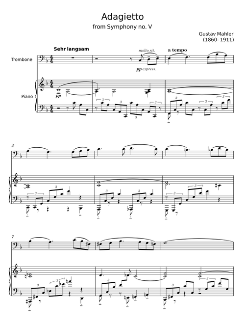 Adagietto from Symphony No.5 (4th Movement) - Gustav Mahler