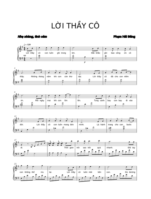 LỜI THẦY CÔ